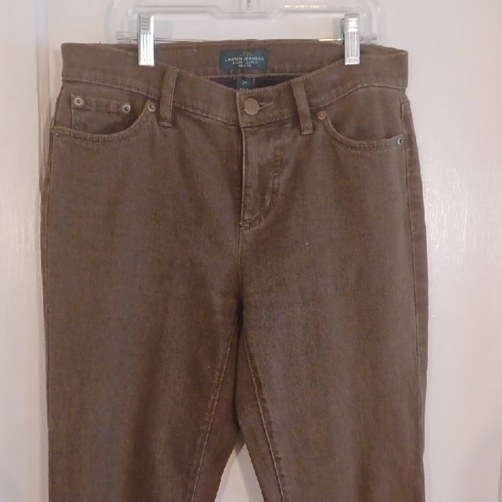 Ralph Lauren Women's Straight Leg Jeans - Brown Size 2 P Green Lable